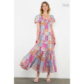 /Size Xl/ Multi Color Print Tiered Dress