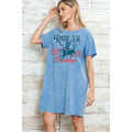 Ride Em Cowboy - Mineral Washed Dress