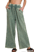 ...1017 Washed Gauze Frayed Hem Pants SI-25681