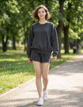 Fleece Sweatshirts & Shorts Set SI-28420