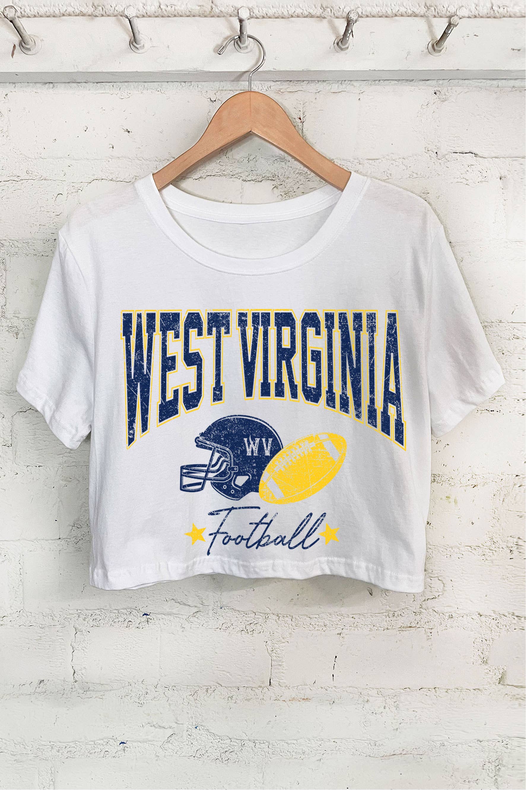 West Virginia Football  Short Crop Top