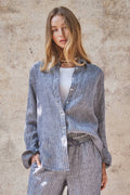 Linen Long Sleeve Button-Down Shirt