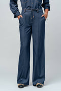 Drawstring Wide Leg Pants
