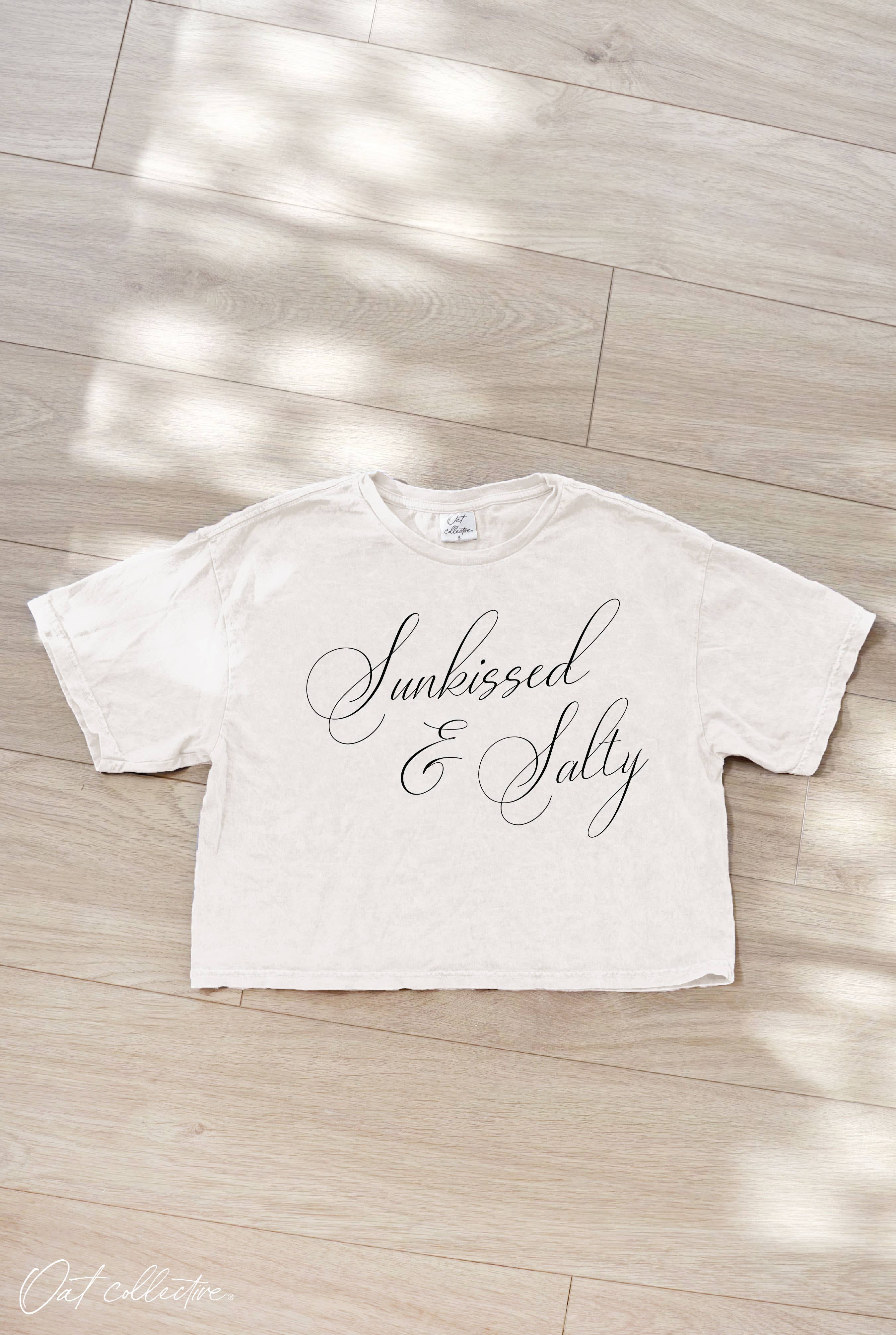 Sunkissed and Salty Cropped Mineral Graphic Top