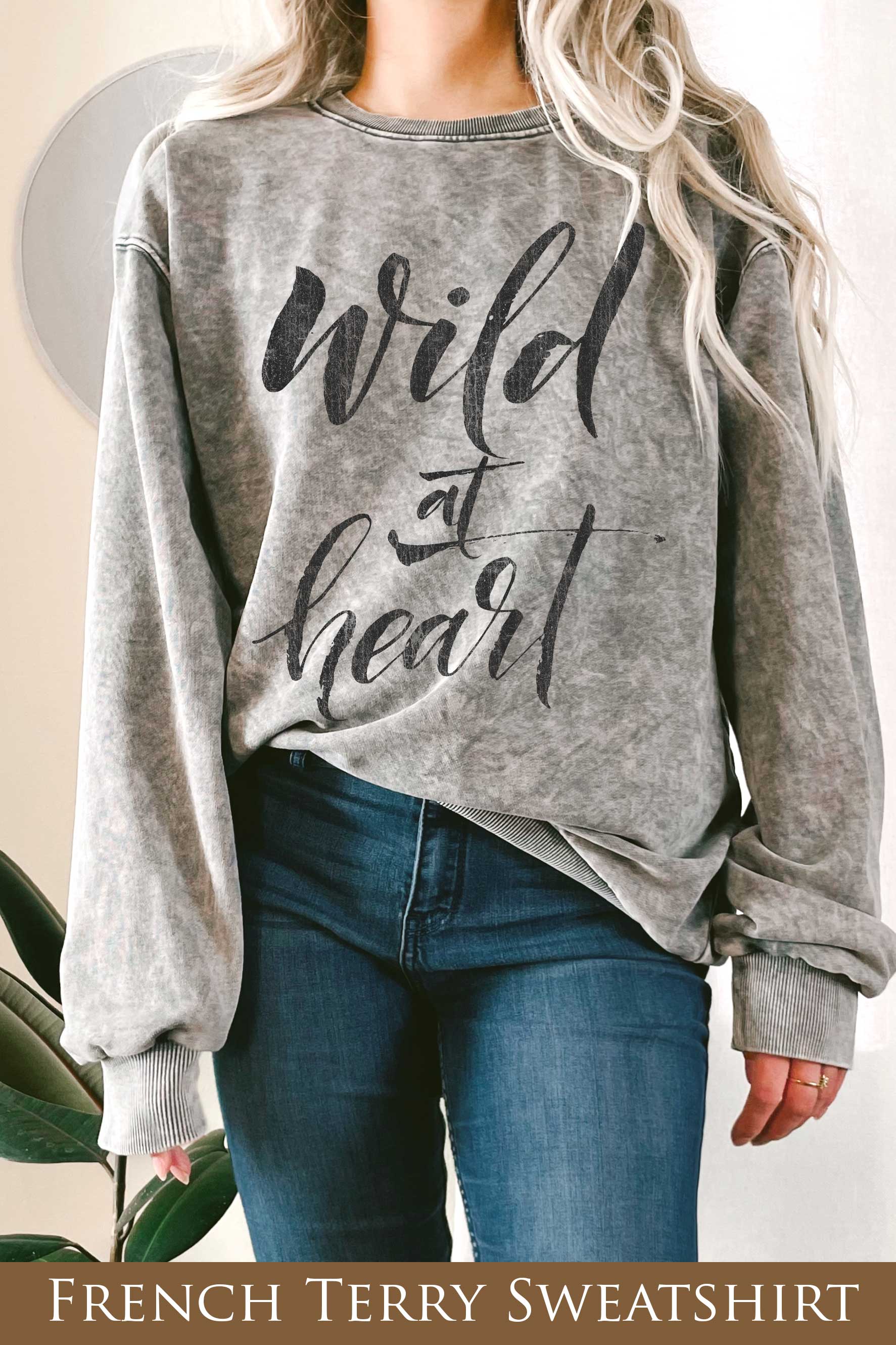 Wild At Heart Mineral Graphix Terry Sweatshirt