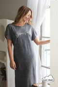 Game Day Puff Mineral Washed Graphic Dress