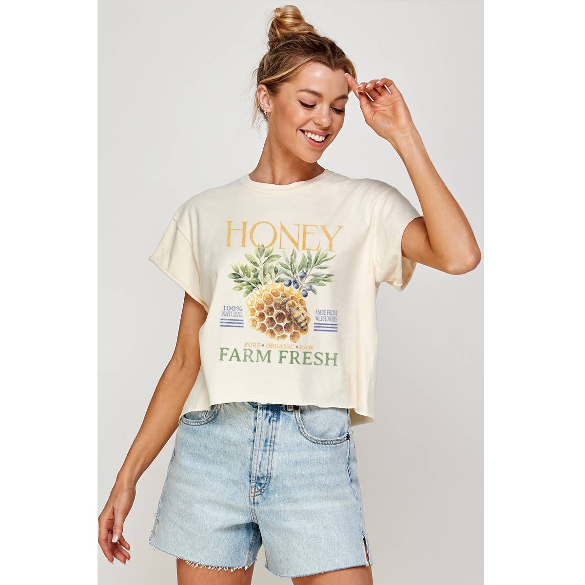 Honey Farm Fresh Vintage Graphic Crop Top