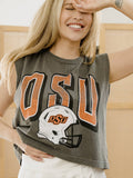 Osu Oklahoma State Cowboys Helmet Fade Black Tank Top