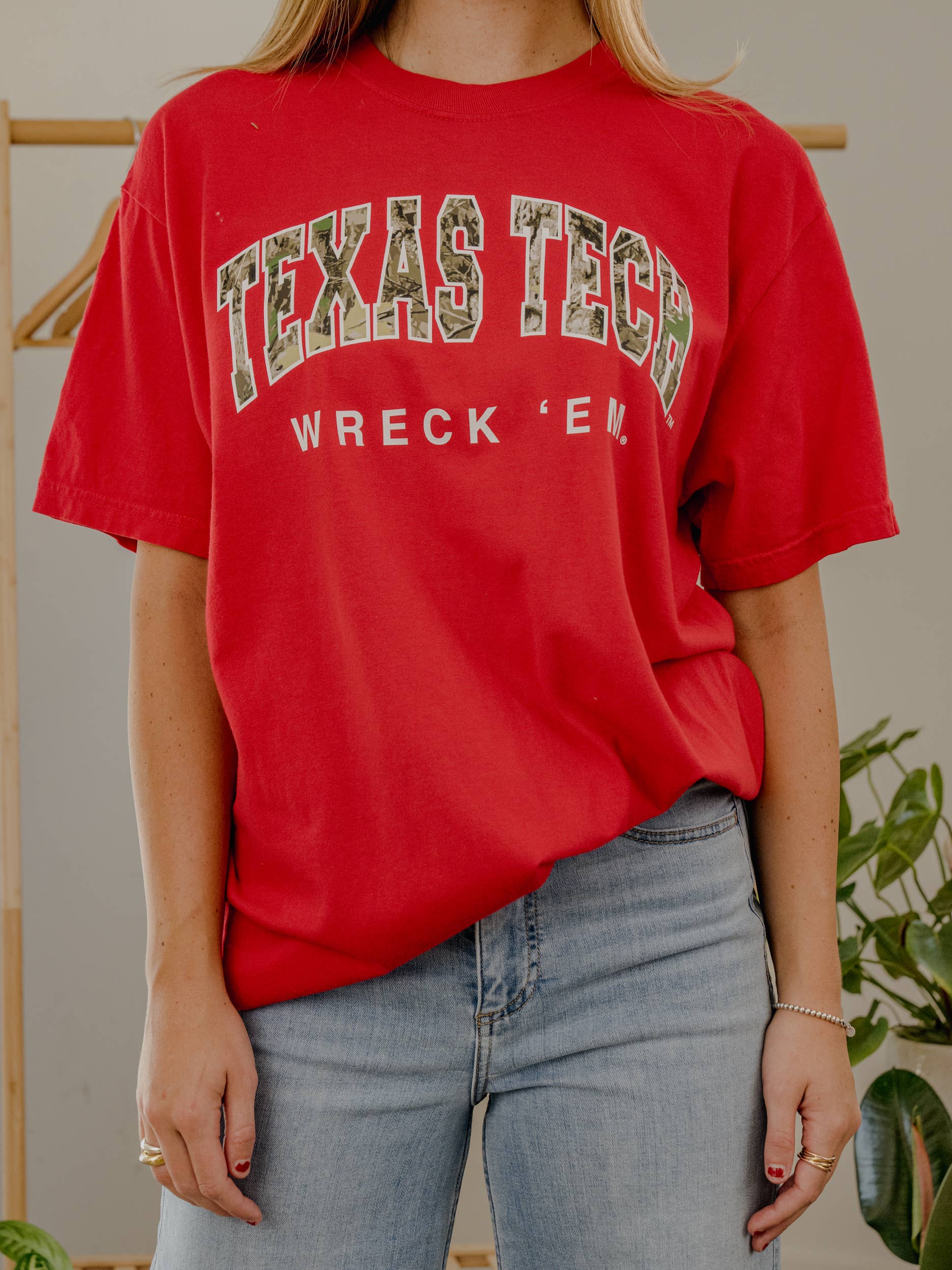 Texas Tech Camo Filled Gault Red Comfort Colors Tee
