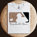 Leopard Print Baseball Mom T Shirt