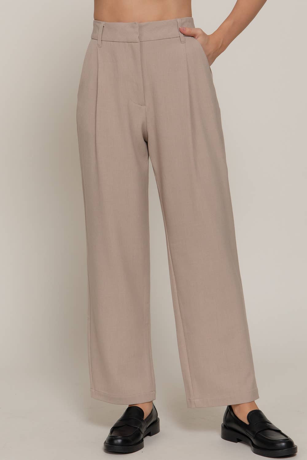 0925 Front Pleats Detail Pants SI-28840