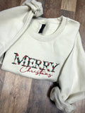 Embroidered Merry Christmas Sweater