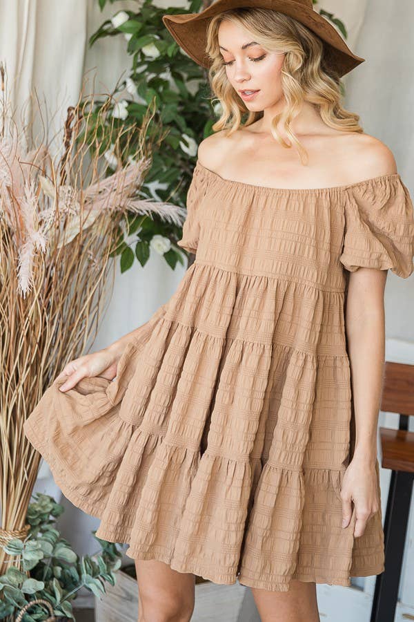 D3059 Ruffle Tiered Mini Dress