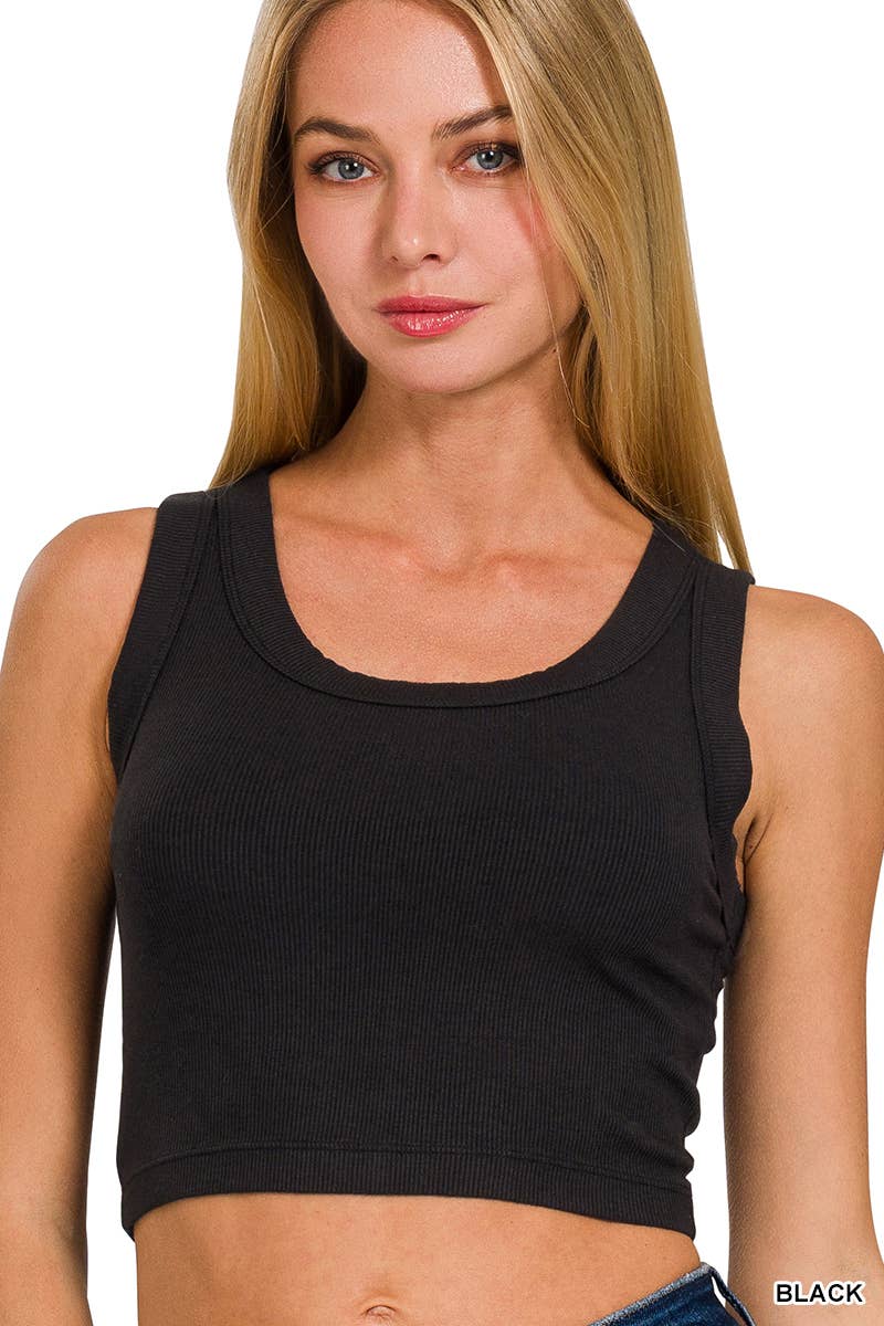 Ribbed Crop Tank Top
