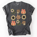 Autumn Floral, Sunflowers, Pumpkin, Fall T-Shirt