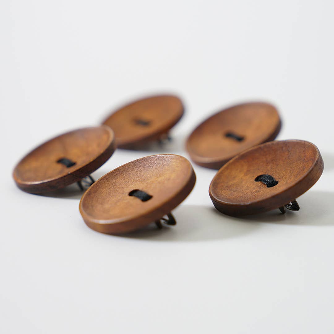 ....Handmade Wooden Button Brooch 1.5"