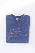 Stars and Stripes Mineral Washed Graphic Top