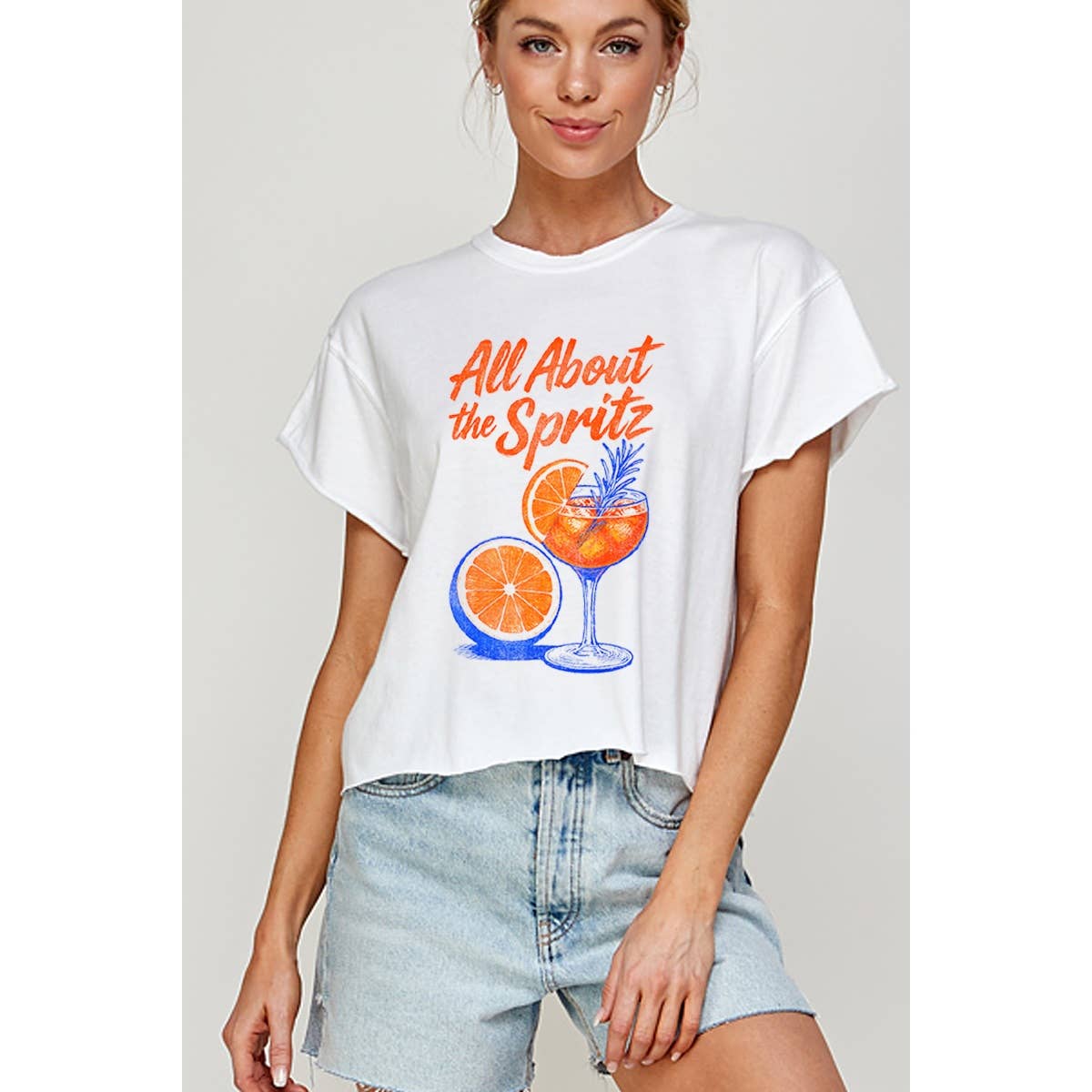 All About the Spiritz  Vintage Graphic Crop Top