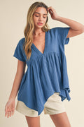 *Small Only* 8275DD Florise Button Down Blouse