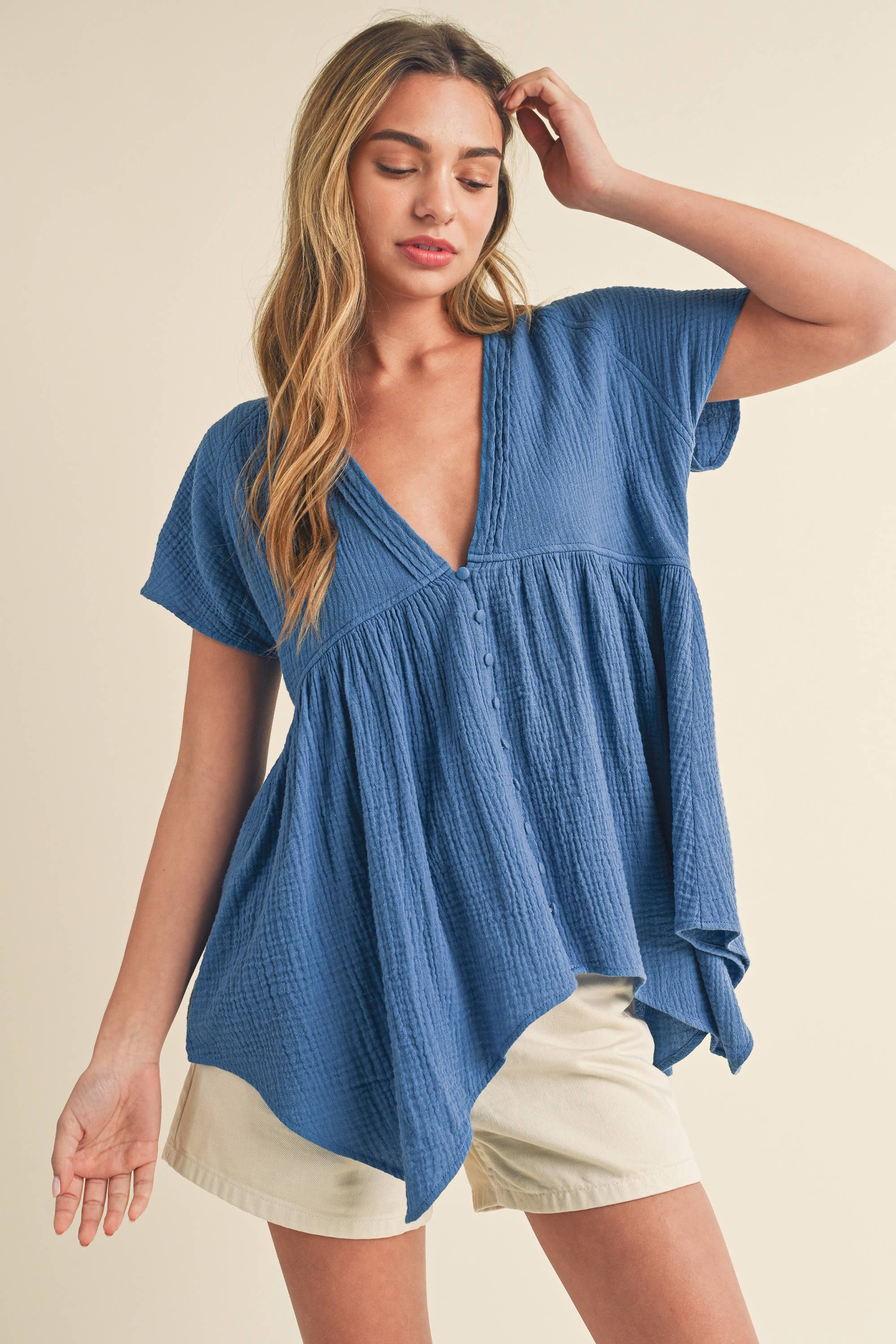 *Small Only* 8275DD Florise Button Down Blouse