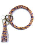 KC-8845 Purple Gold Tiger Wristlet Key Chain