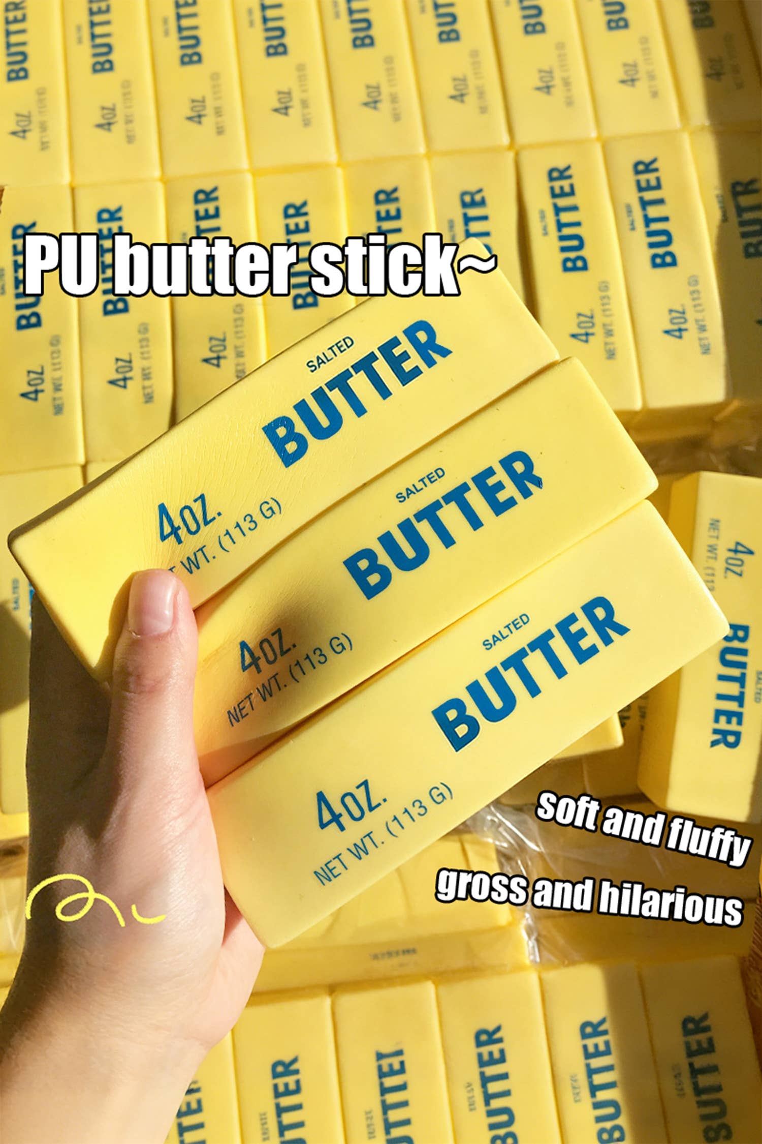 1PC Pu Butter Sticker Relieve Pressure Toy Gifts