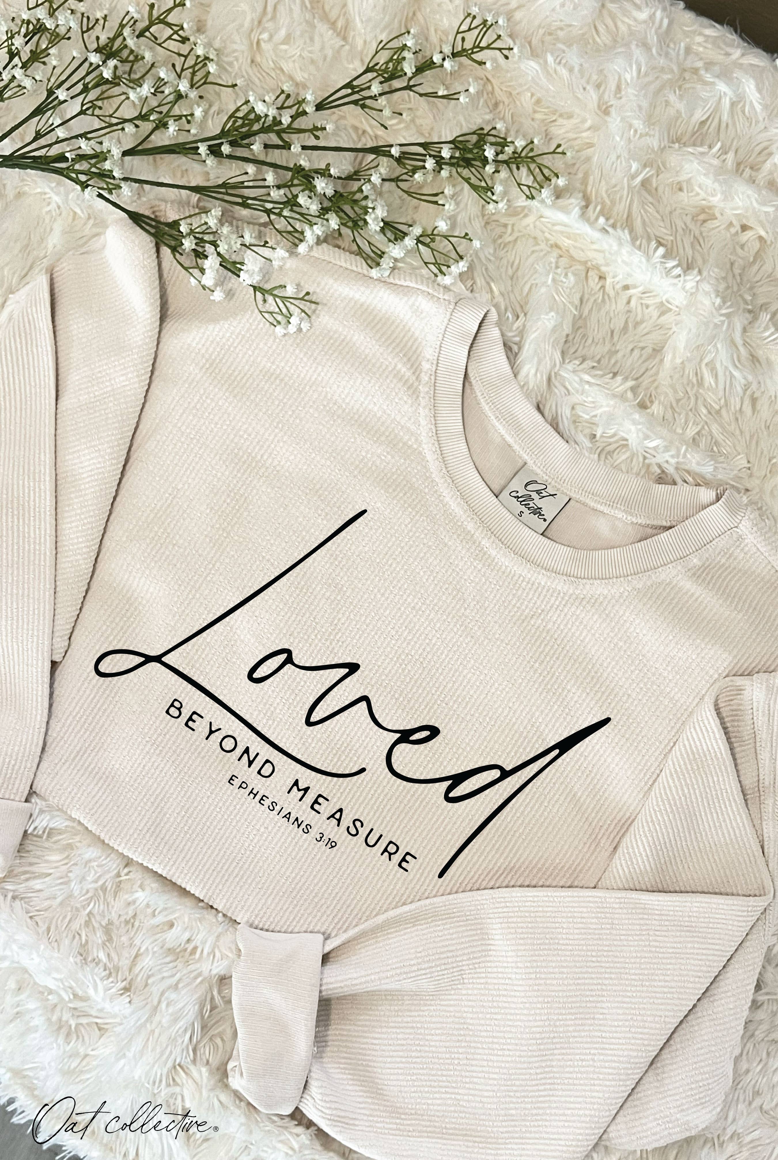 Loved Beyond Cropped Thermal Vintage Pullover