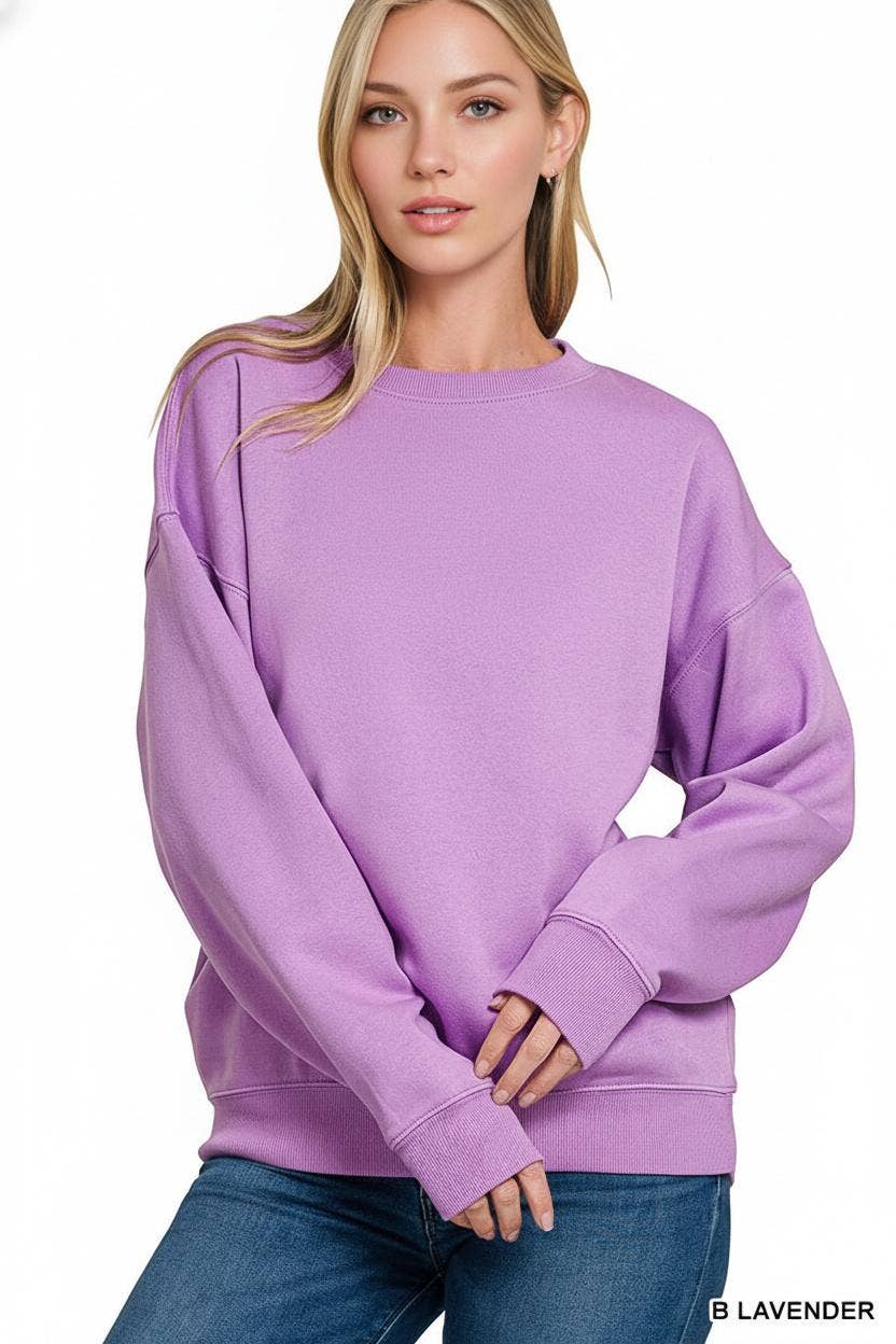 Fleece Crewneck Pullover Sweatshirts