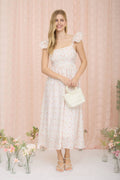 Floral Ruffle Strap Midi Dress