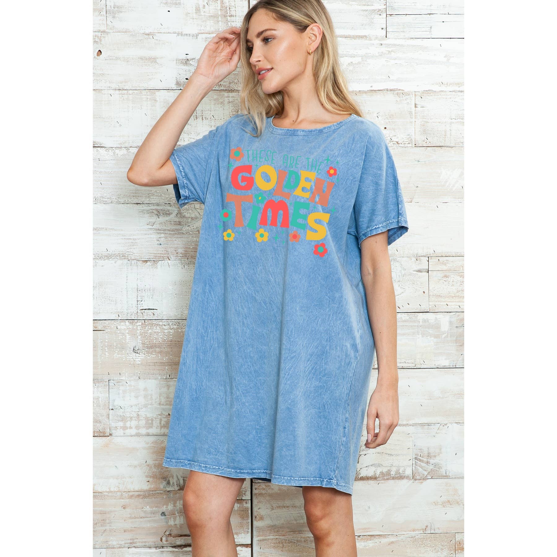Golden Times- Mineral Wash Dress