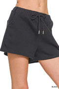 0815 Fleece Drawstring Short Pants w/ Pockets SI-27386