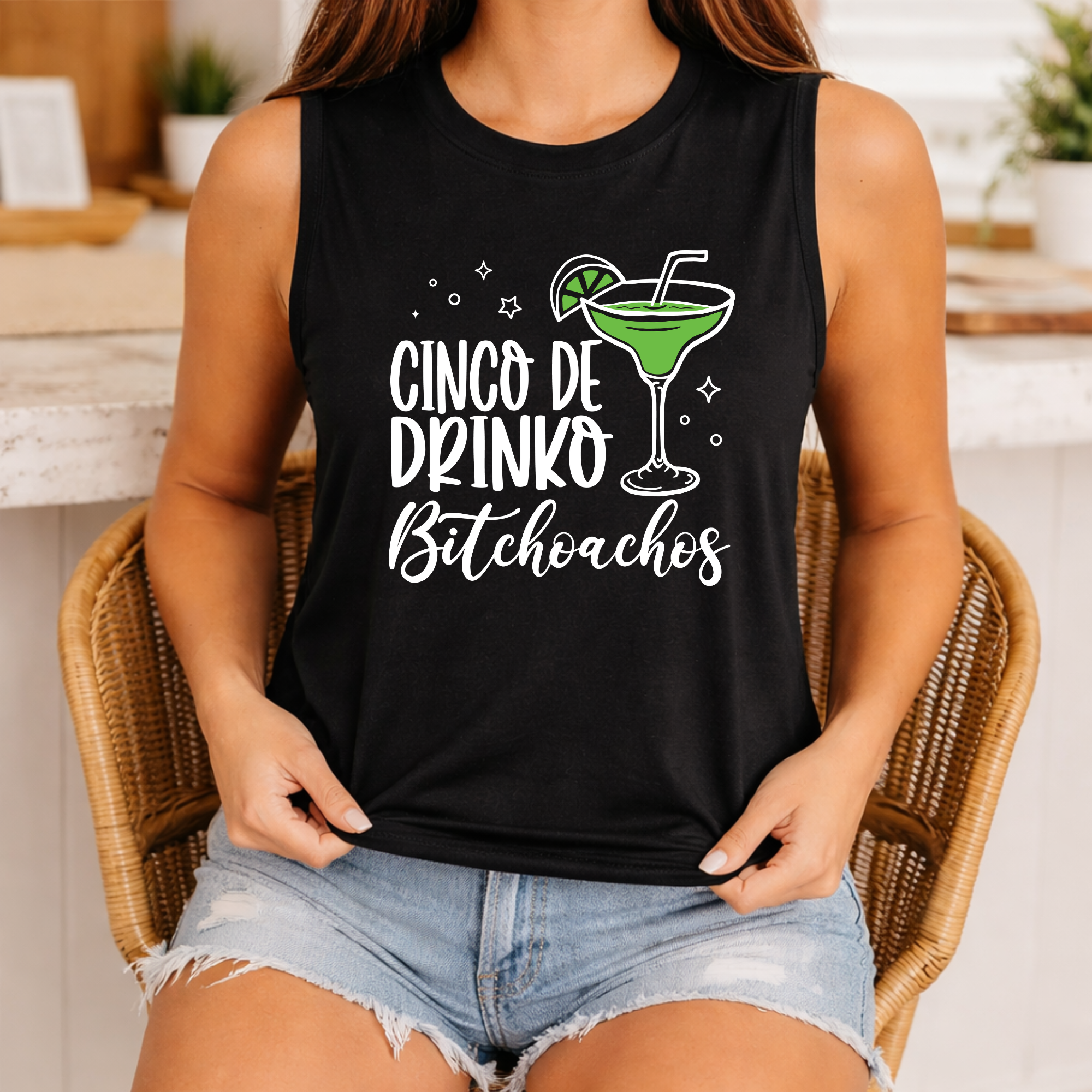 Cinco De Mayo Graphic Muscle Tank Top