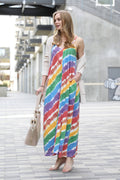 0206 Soft French Terry Rainbow Cami Maxi Dress SI-22052