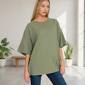 .1119 Oversized Short Sleeve Tunic Tee SI-29091
