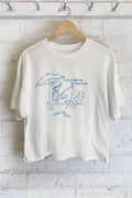 Life Better At the Lake Fishing Boy Graphic Long Crop Top