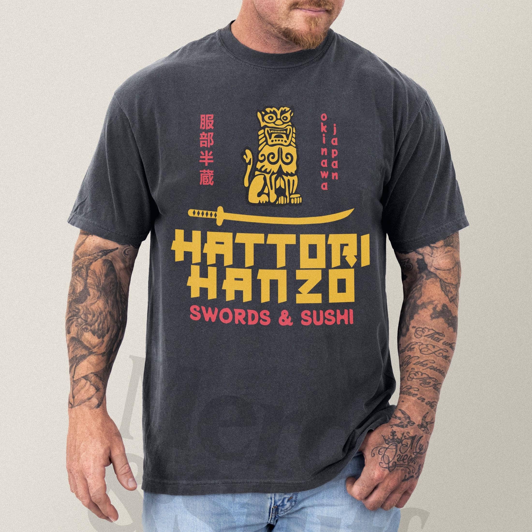Hattori Hanzo Samurai Swords Movie Lover Gift Tee