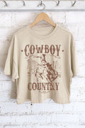 Cowboy Country Graphic Long Crop Top
