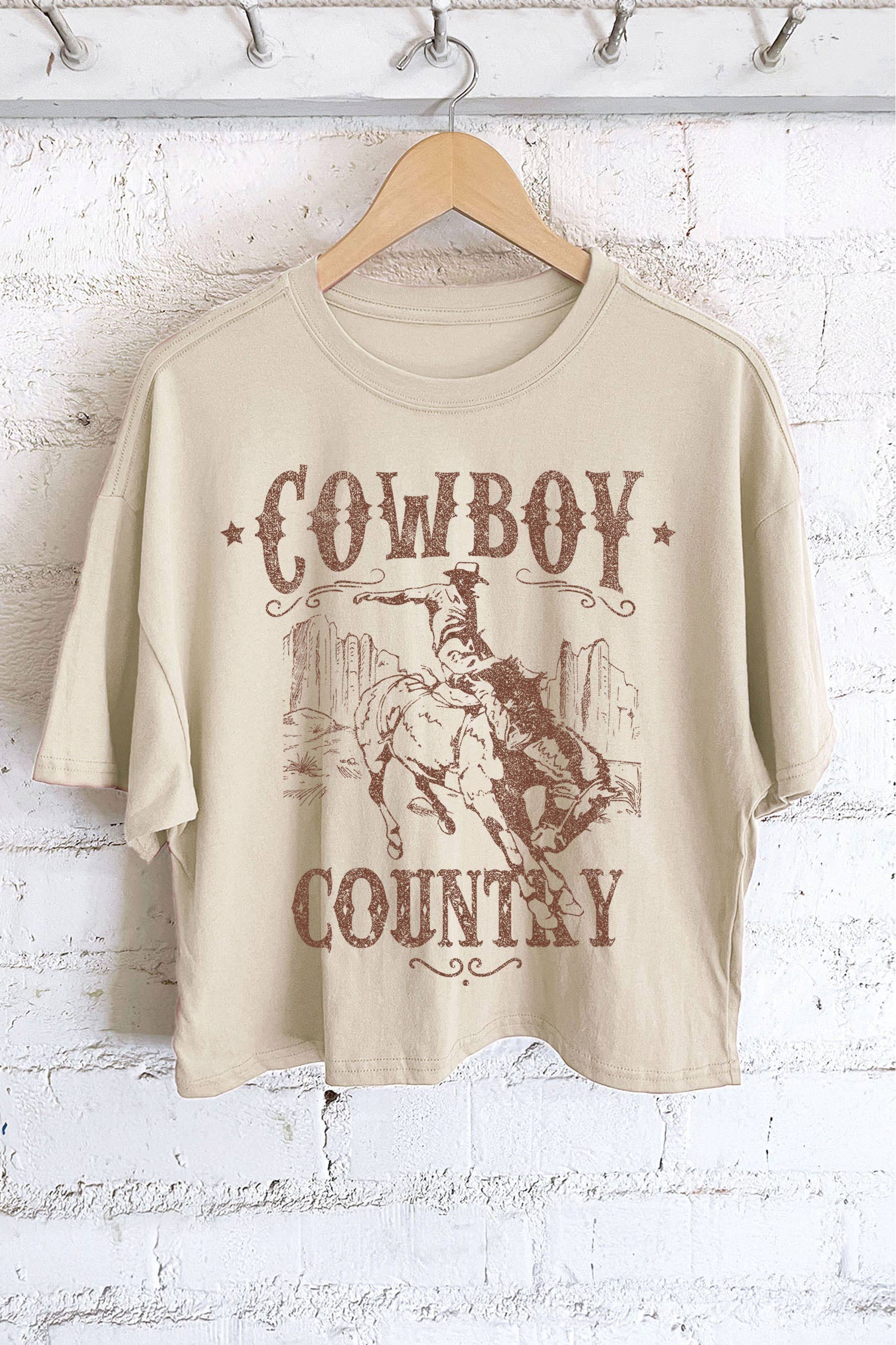 Cowboy Country Graphic Long Crop Top