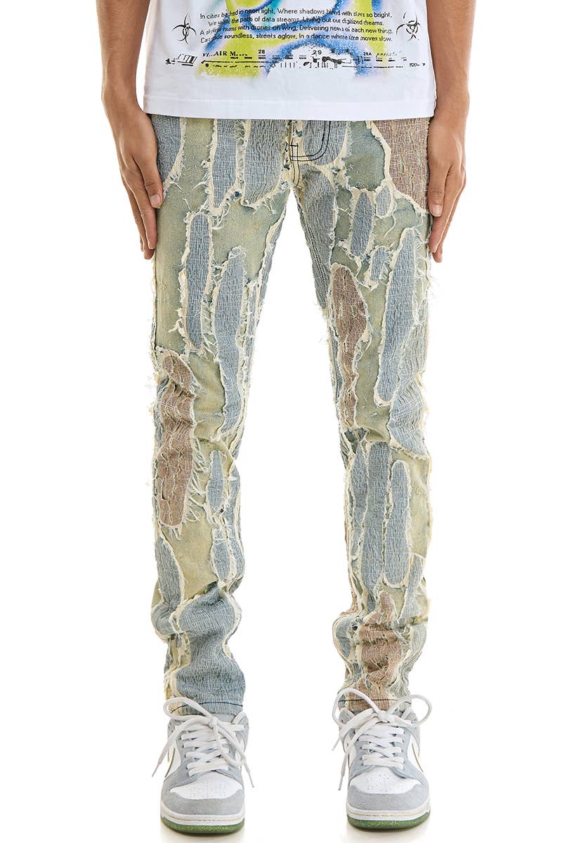 Patched Skinny Jeans