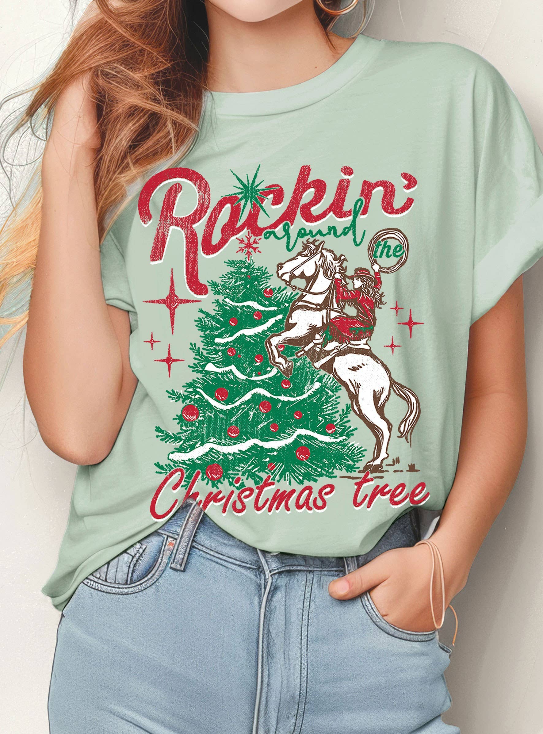 Rockin' Around the Christmas Tree Graphic Tshirts