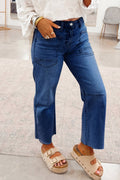 Plus Size Spring 2026 Frayed Cropped Light Wash Denim Jeans