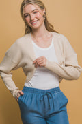 .._ 0106 Cropped Long Sleeve Open Bolero Shrug
 SI-27621