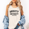 Anxiety University Sassy Sarcastic Minimalist Funny Tank Top