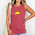 Retro Minimalist Sunset, Summer, Beach Sunshine Tank Top