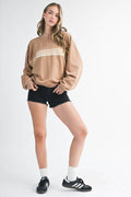 *Small Only* 9150GK Retro Ombre Stripe Graphic Sweatshirt