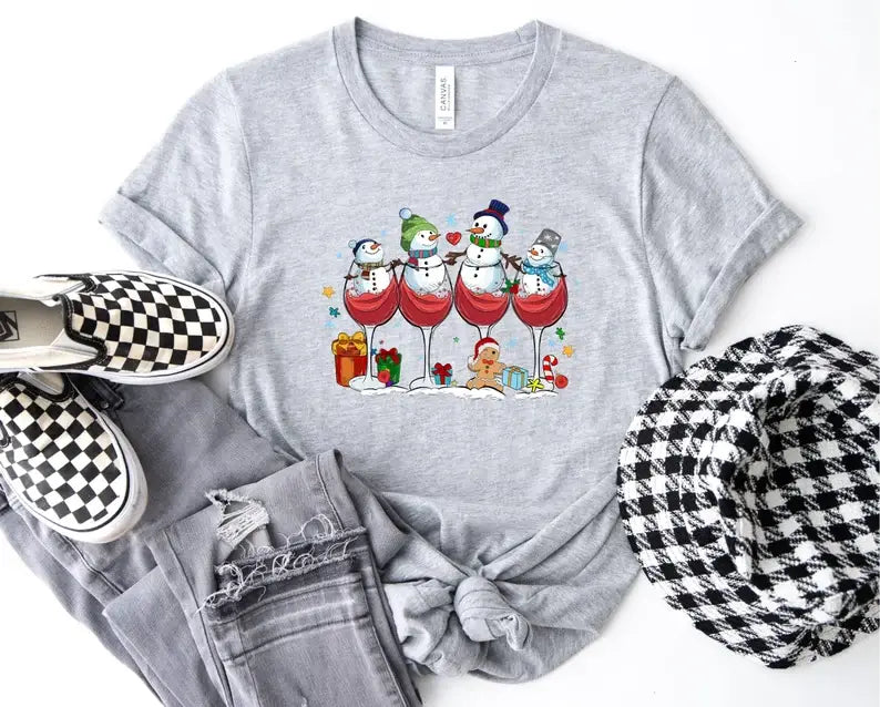 Christmas Drink T-Shirt, Snowman Shirt