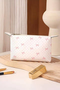 ....SI-27949 Bowknot Ribbon Vegan Leather Cosmetic Bag