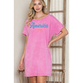America Bow Mineral Washed Dress