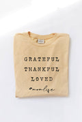 Grateful Thankful Loved #Momlife Mineral Washed Graphic Top