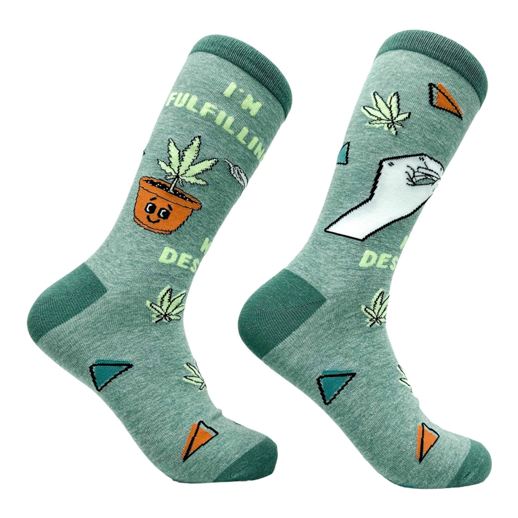 Men's Im Fulfilling My Destiny Weed Socks